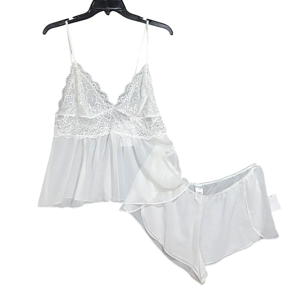In Bloom by Jonquil Lillian Camisole & Shorts Set Ivory XL‎